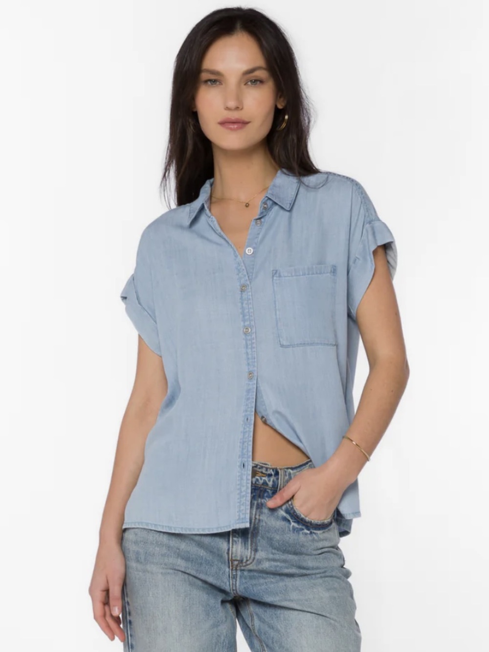 Women's Short-Sleeve Button-Down Shirt